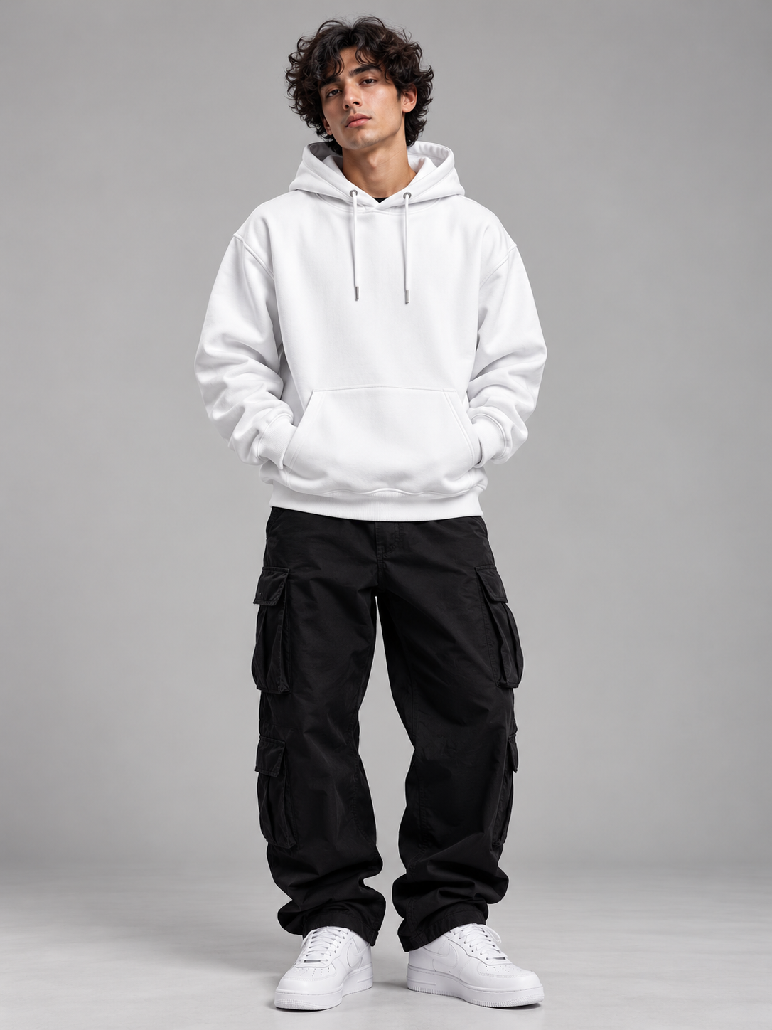 Gojo Satoru Monochrome Graphic Hoodie