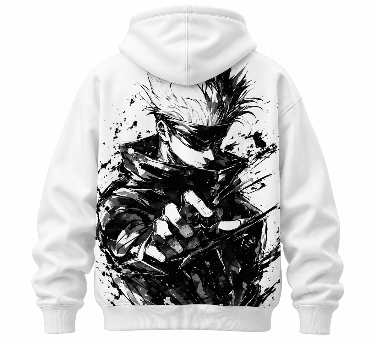 Gojo Satoru Monochrome Graphic Hoodie