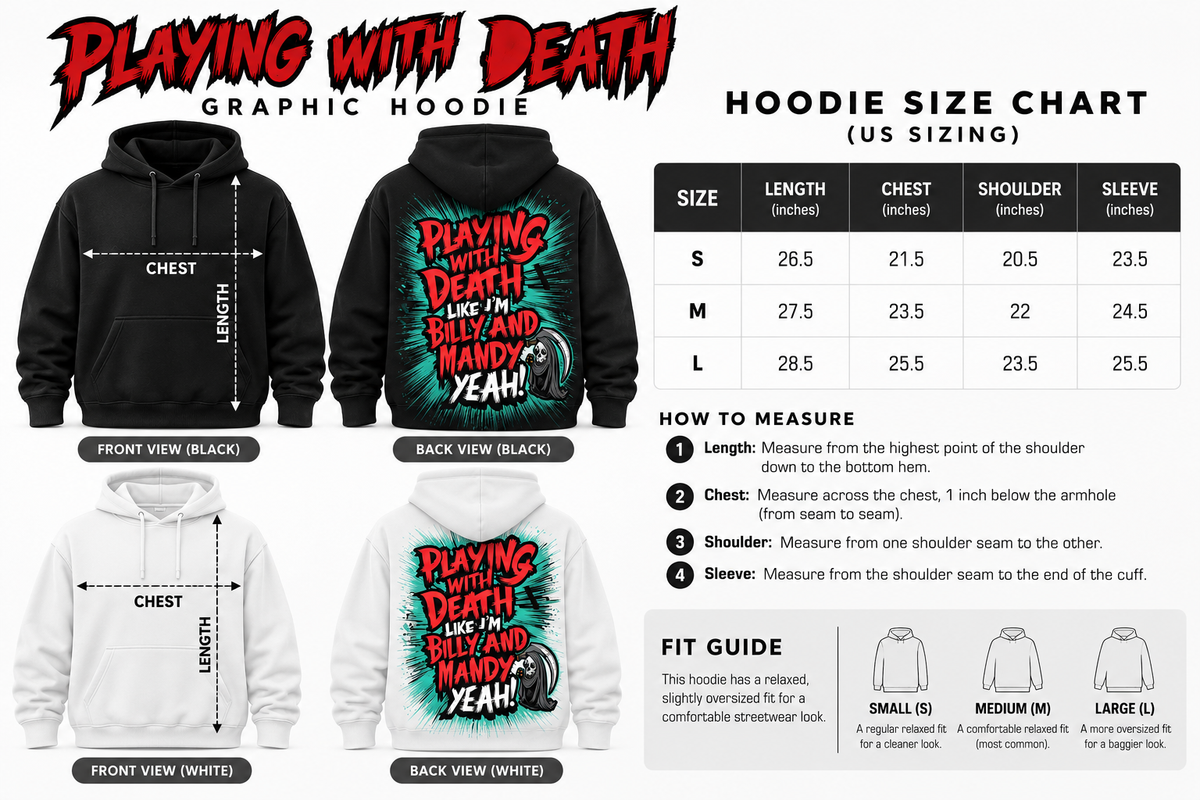 Playing with Death Graphic Hoodie