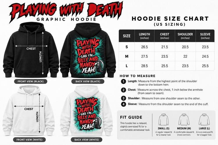 Playing with Death Graphic Hoodie